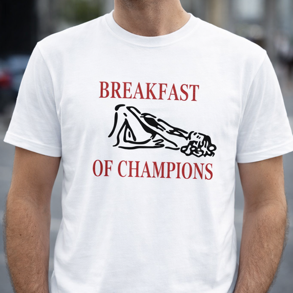 Футболка Breakfast of Champions - сніданок чемпіона унісекс біла bila-S фото