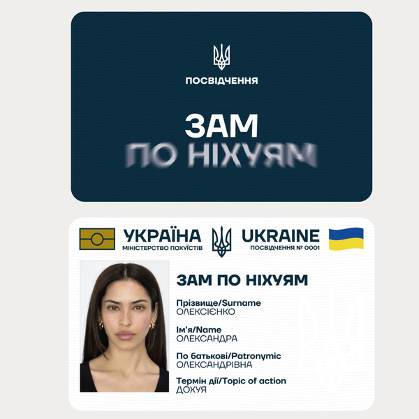 Посвідчення "Зам по всіх питаннях" &ndash; пластикова сувенірна картка, оригінальний подарунок з гумором зам фото