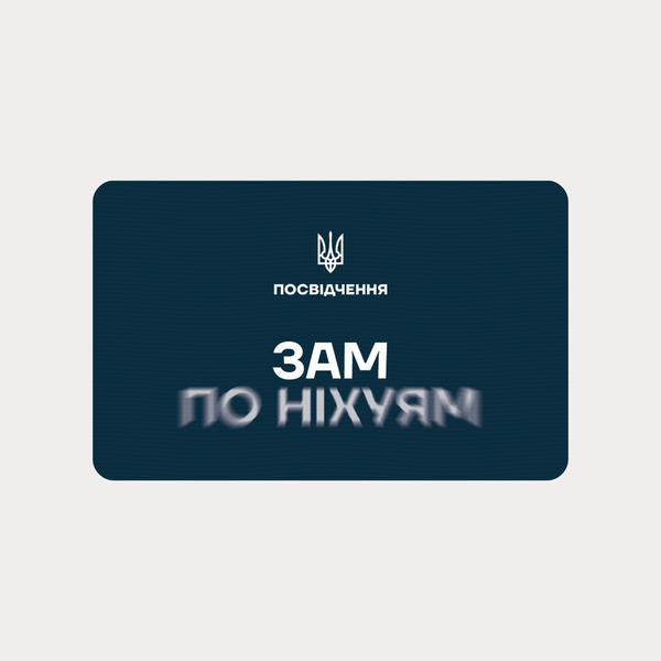 Посвідчення "Зам по всіх питаннях" &ndash; пластикова сувенірна картка, оригінальний подарунок з гумором зам фото